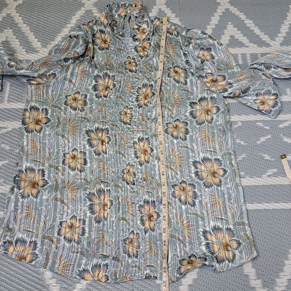 Mango‎ Floral Print pleated Blouse - Picture 9 of 10